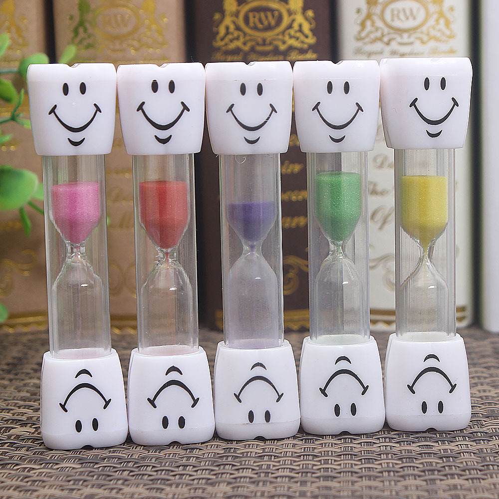 Reloj de arena con forma de diente – temporizador de cepillado, regalo dental infantil, arena plástica