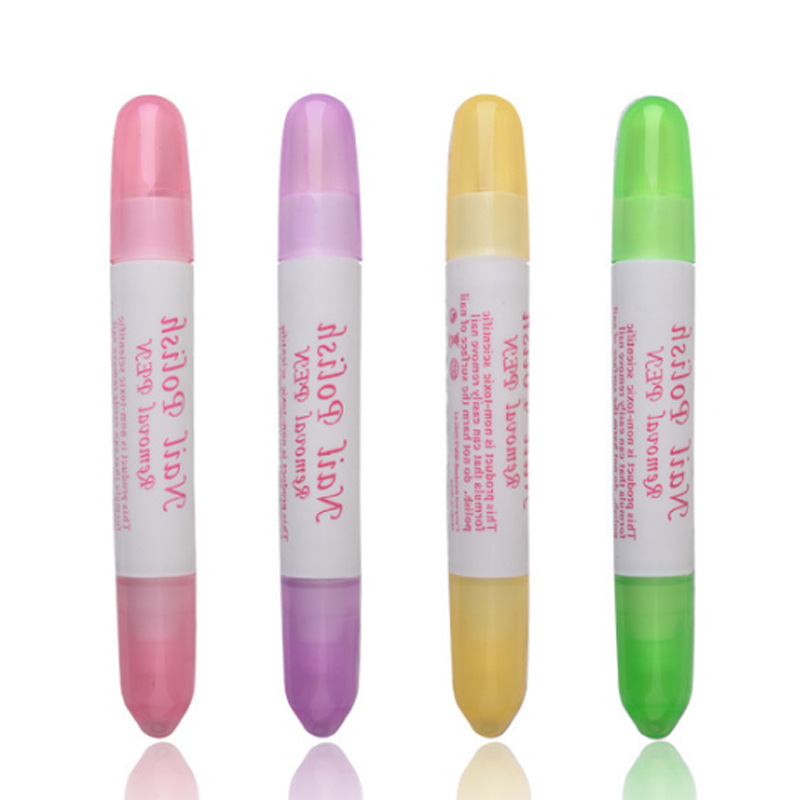 Nail art supplies nail polish remover nail edge modifier Liquid Pen nail polish correction nail removal pen with three pen tips