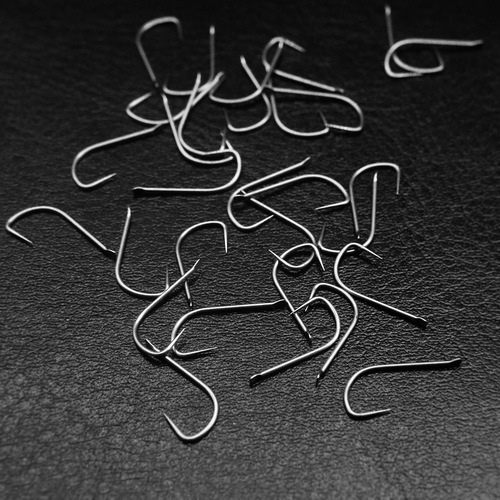 Bulk titanium alloy thick sleeve fishing hook, crucian carp hook, super hard non-pointed competitive black pit without barb black pit sleeve