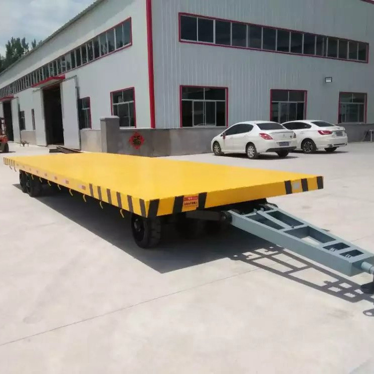 山东30吨重型拖车 钢板平板车 大型货物机械零件搬运车厂家供应