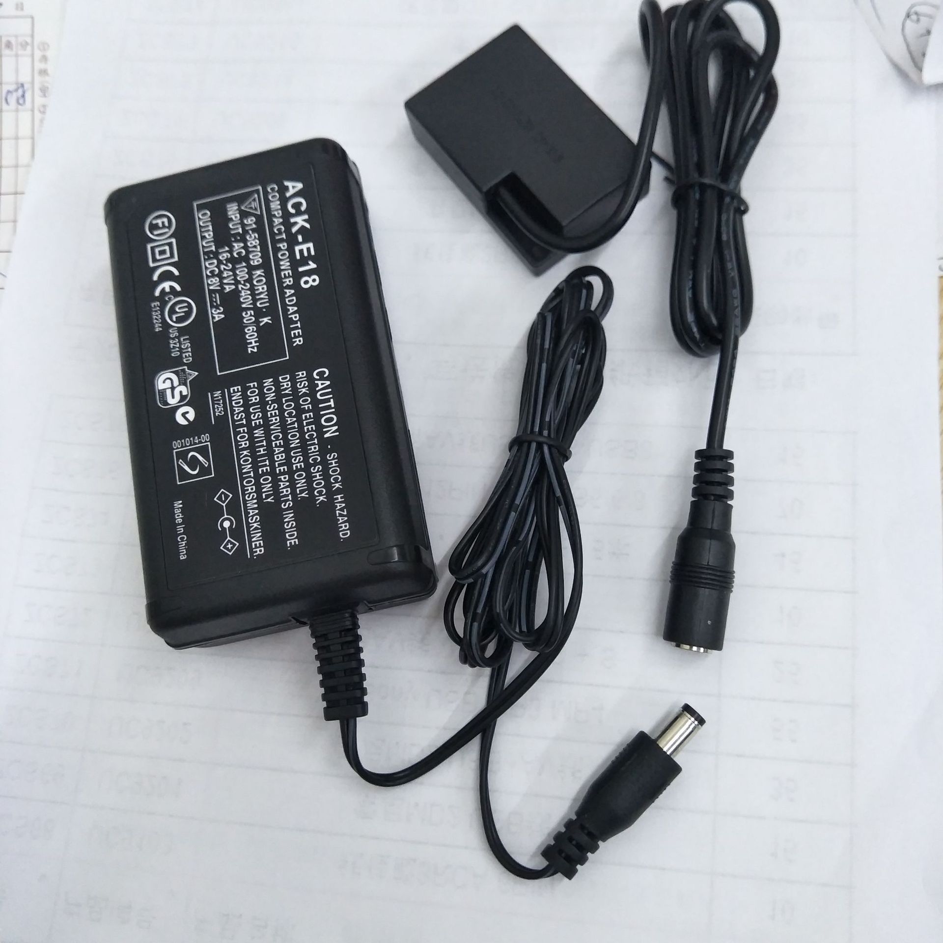 Aplicable a Canon eos760d Cámara SLR adaptador de alimentación externa ACK-E18