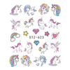 Cross -border hot nail watermark stickers hot unicorn series Kirin mermaid cartoon nail stickers nail