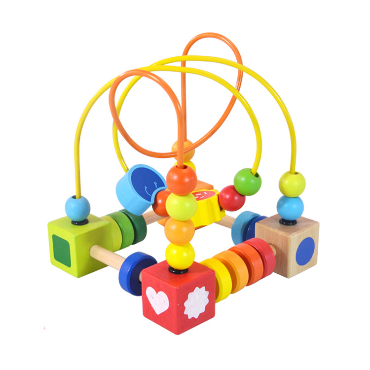 ACOOL TOY madera para bebés y niños pequeños, educación temprana, rompecabezas, abalorios y abalorios, juguetes de madera de iluminación práctica para bebés
