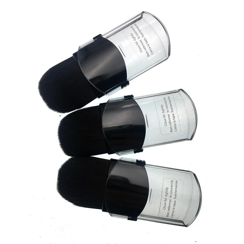 Mini solo cepillo de maquillaje retráctil en forma de lengua cepillo de base portátil cepillo suelto rubor cepillo de maquillaje herramientas de belleza