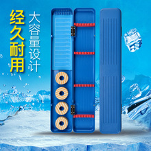 批发蓝色多功能鱼漂盒主线子线三用大容量3合1浮漂盒质量保证