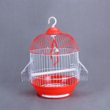 东方宠物笼具 达洋鸟笼圆柱形金属小鸟笼子 八哥牡丹虎皮鹦鹉鸟笼