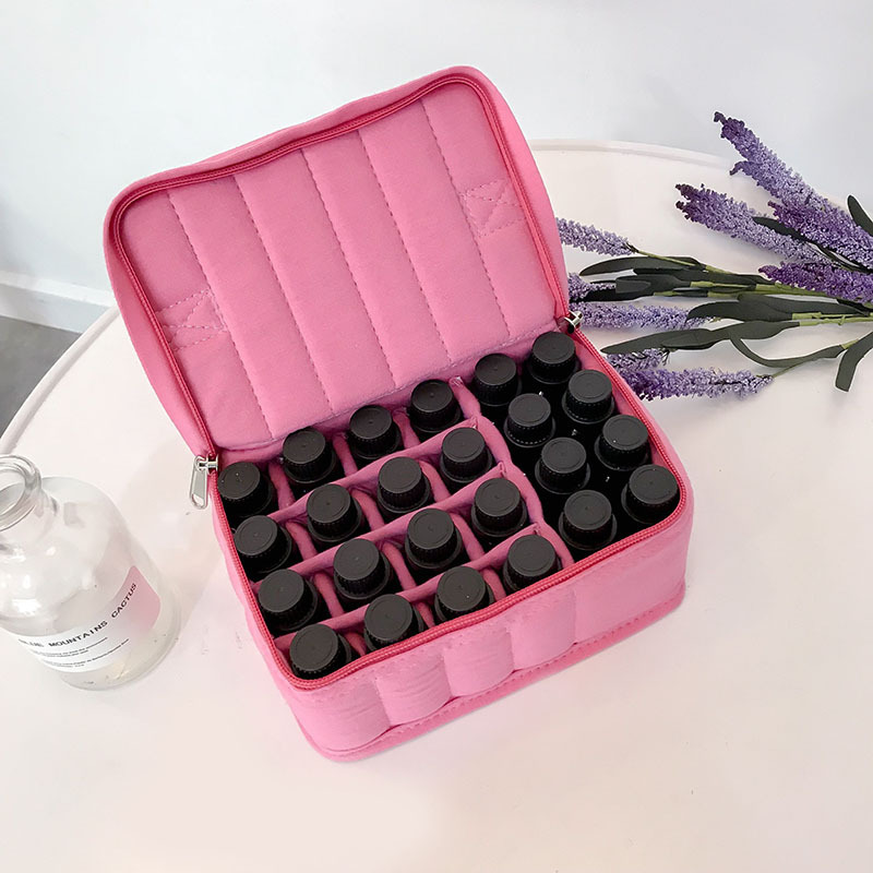 Cross-border new essential oil bag 16 1 makeup storage bag women's essential oil bottle storage bag logo printing cosmetic bag wholesale Cross-border new essential oil bag 16 1 makeup storage bag women's essential oil bottle storage bag logo printing cosmetic bag wholesale