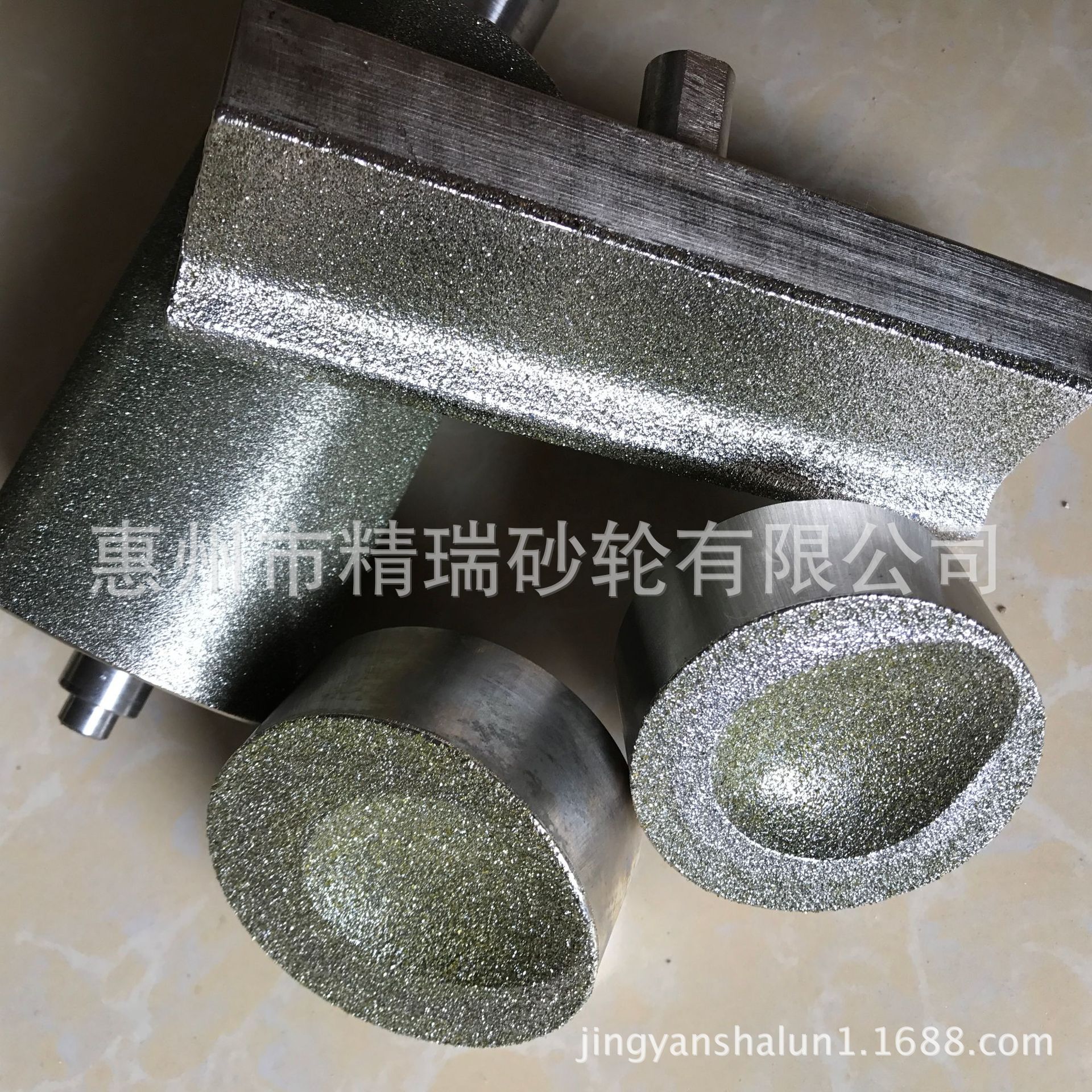 厂家批发生产优质镀粗电镀金刚砂，梯形电镀砂轮国外进口工艺材料