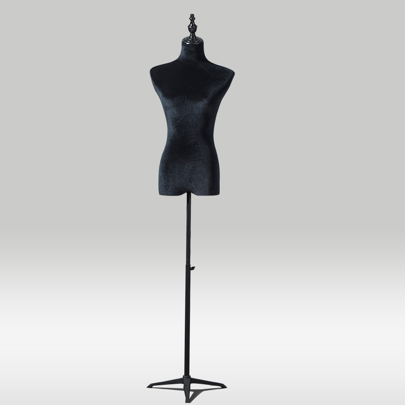 Modelo de busto accesorios femeninos de terciopelo dorado de color modelo de ventana de exhibición modelo de ropa de boda base de hierro image 6