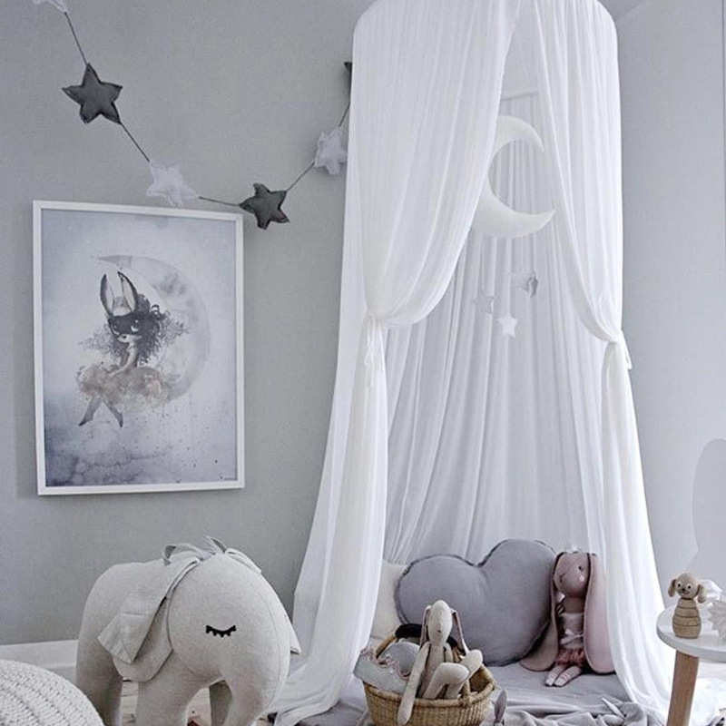 Children's Tent Chiffon Mosquito Net Baby Dome Tent Bed Curtain European And American Home Decoration One Piece Dery