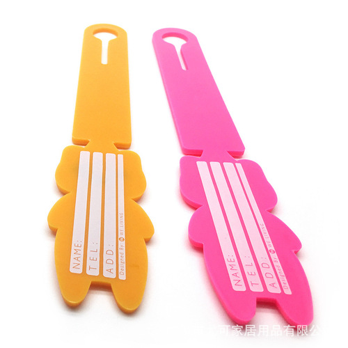 Creative cartoon pvc luggage tag suitcase checked tag boarding identification tag