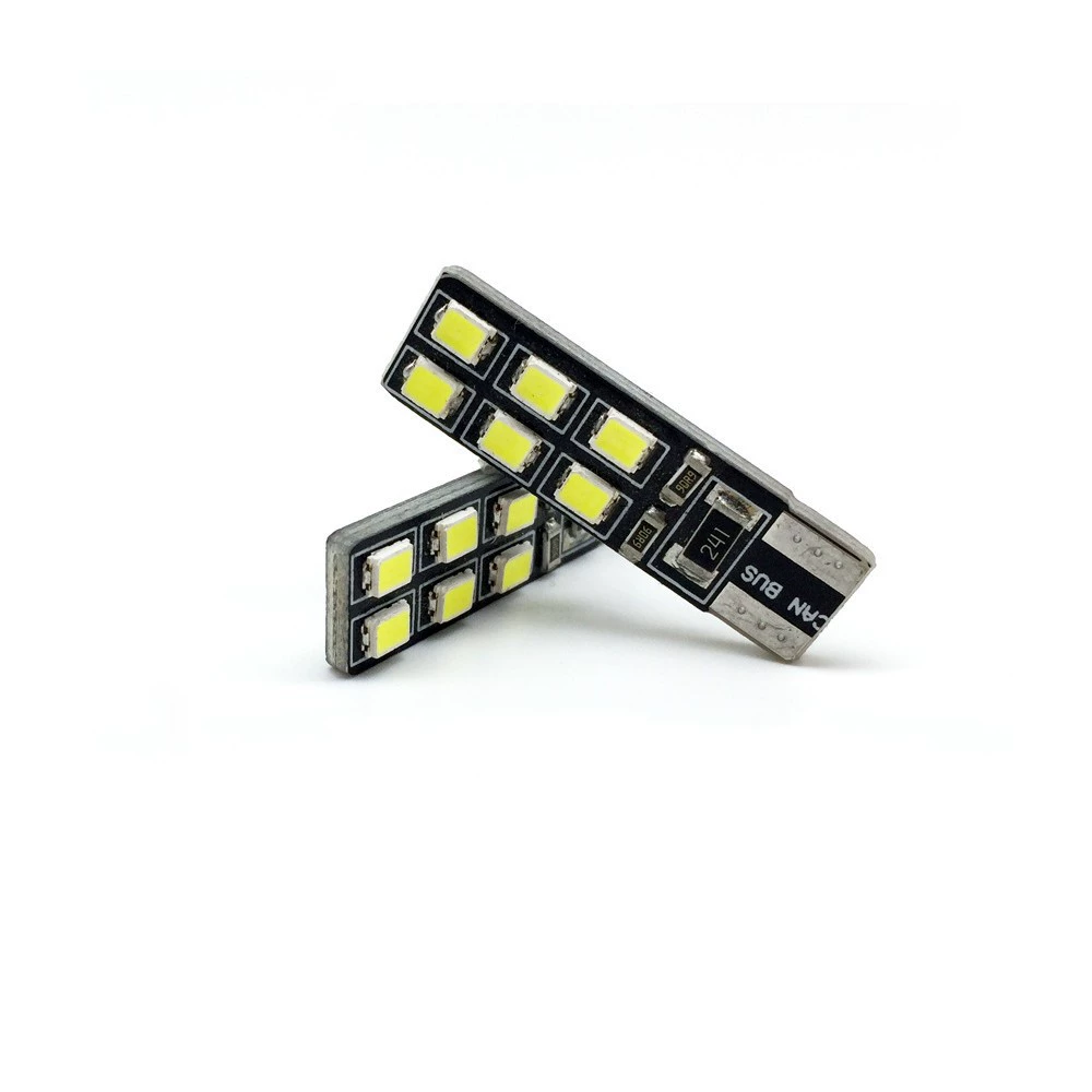 Индикатор ширины декодирования T10 Автомобильный светодиодный свет 2835 12smd индикатор ширины CANBUS W5W подсветка номерного знака
