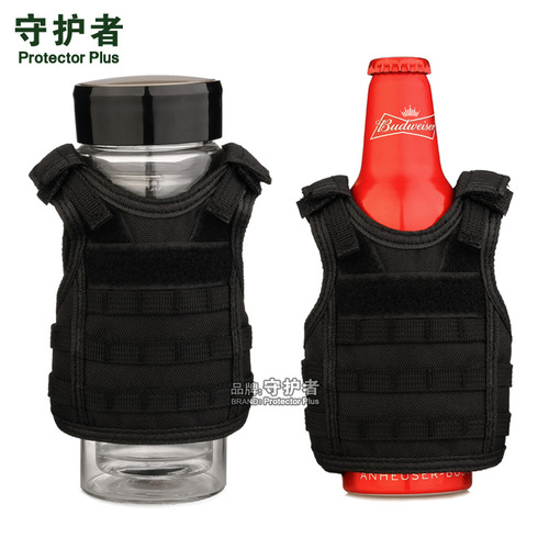 Z511-Micro molle vest, beverage beer bottle cover, small vest, Christmas gift, KTV bar decoration