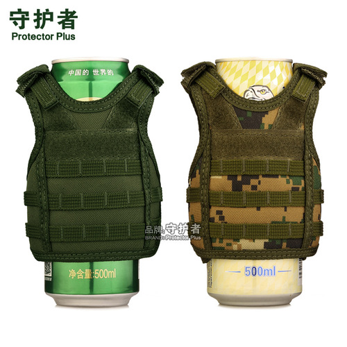 Z511-Micro molle vest, beverage beer bottle cover, small vest, Christmas gift, KTV bar decoration