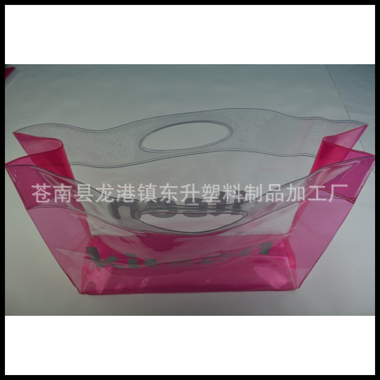 厂家供应PVC手提袋 PVC透明服装包装袋子批发礼品袋