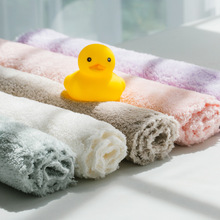 珊瑚绒方巾厂家批发儿童洗脸小毛巾幼儿园擦手巾卸妆抹布可抽真空