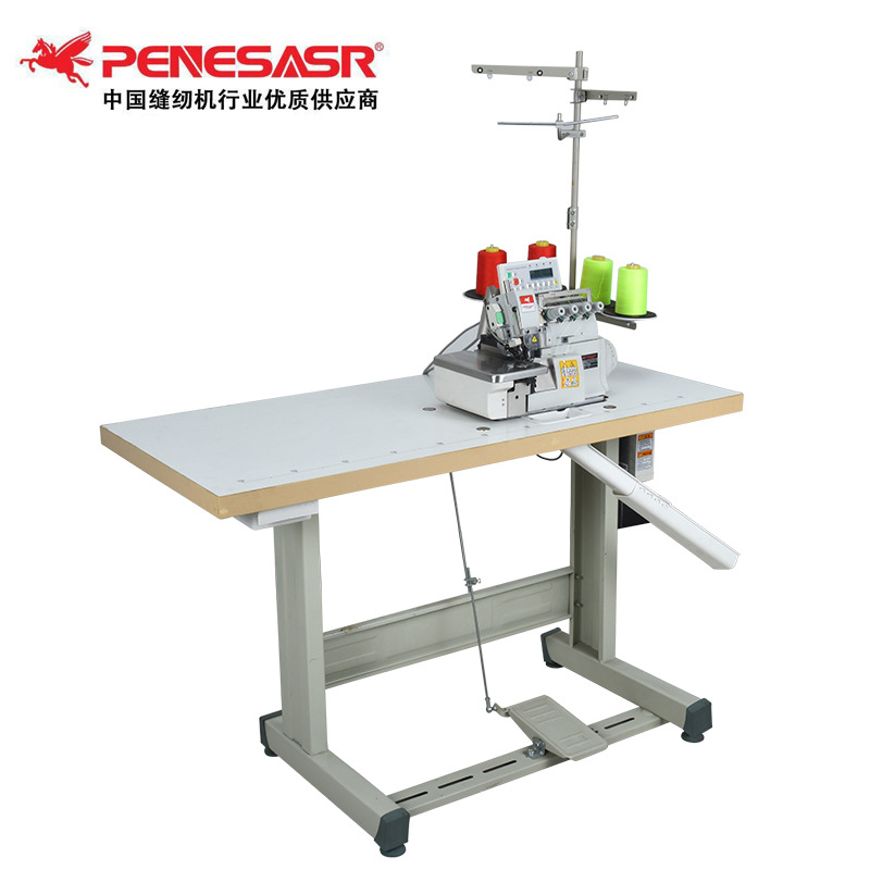 EXT máquina de coser de cuatro hilos de accionamiento directo hacia arriba y hacia abajo alimentación síncrona máquina de coser material grueso Super comer borde grueso máquina de franela