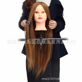 盘发化妆编发用头模 美发彩妆练习用真发假发模特头假人头 教习头