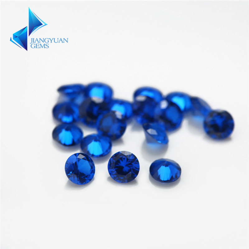 1~12mm round 113# blue spinel Wuzhou artificial sapphire quality synthetic spinel bare stone