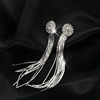 Fashionable crystal, earrings for bride, bright catchy style