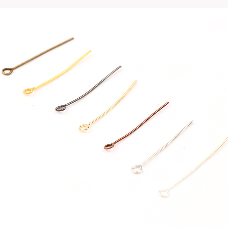 Aguja de 9 palabras accesorios de conexión de cuentas de bricolaje 200 unids/pack aguja de nueve palabras multi-especificación material de cuentas hechas a mano