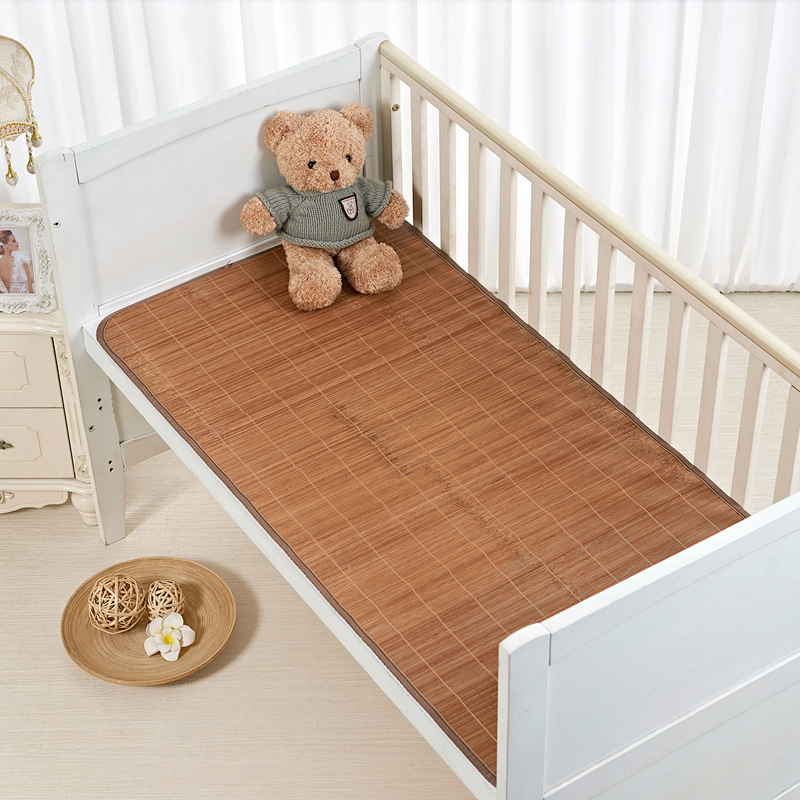 Carbonized double-sided kindergarten bamboo mat children's bamboo mat crib mat student bamboo mat value