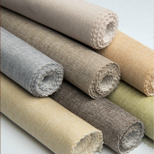 Thickened Linen Plain Seamless Wall Covering Modern Minimalist Bedroom Wallpaper Living Room Pure Color Engineering Linen Wall Covering