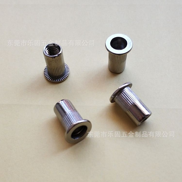 厂家直供平头滚花拉铆螺母304不锈钢拉帽螺母不锈钢拉母m5