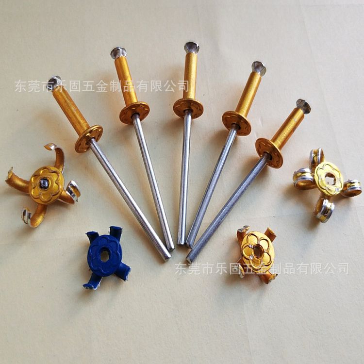 高品质包装盒铆钉酒盒拉花铆钉酒盒防伪拉铆钉开花抽芯铆钉