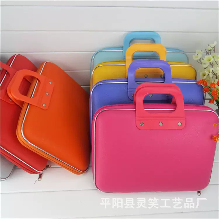 14寸15.6寸笔记本电脑包业务包皮革单肩手提包男士公文展业包