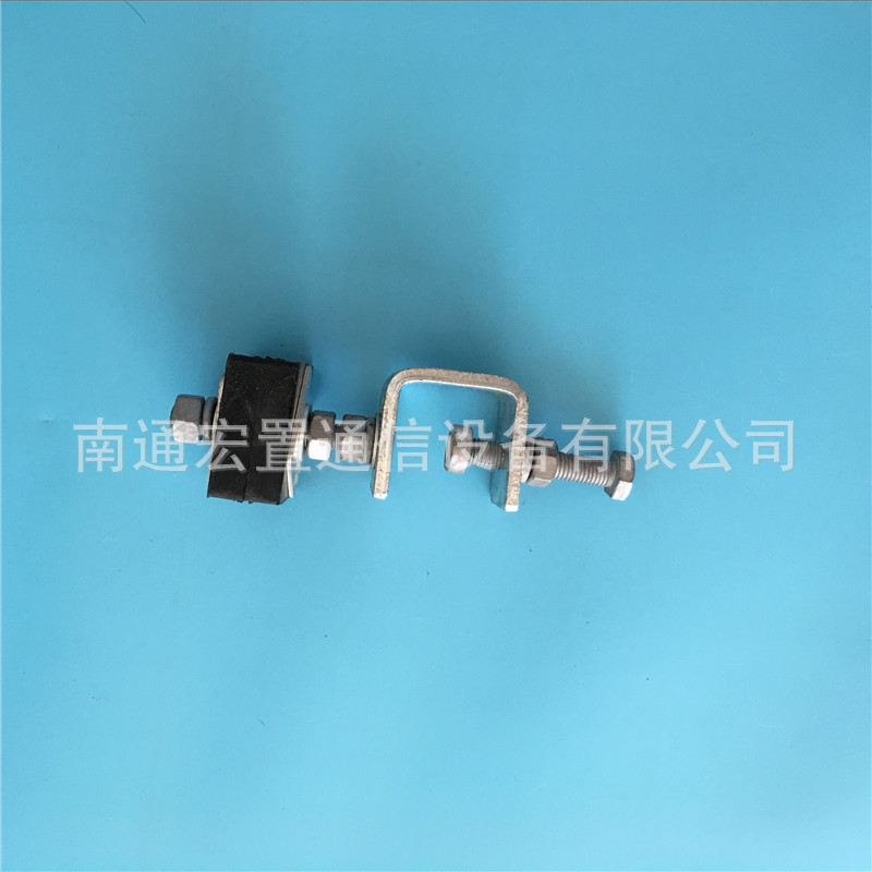 大安OPGW光缆杆用引下线夹 镀锌扁铁固定引下卡具厂家