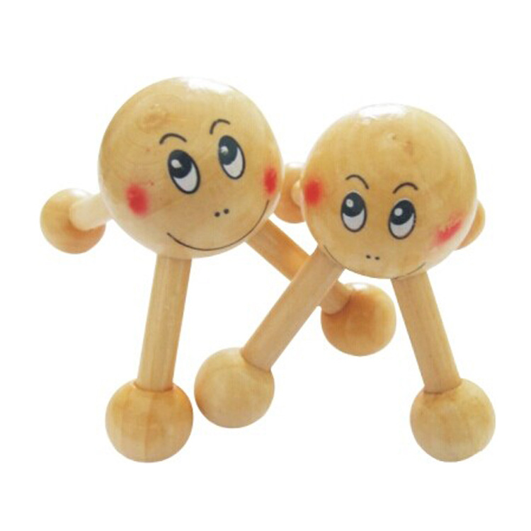 Wood massageer Sixth -foot massager smiley face Six -footed rubbing…
