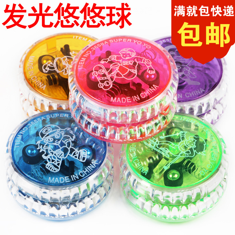 Yo-yo luminoso para niños, juguete giratorio con luz LED, venta al por mayor directa de fábrica