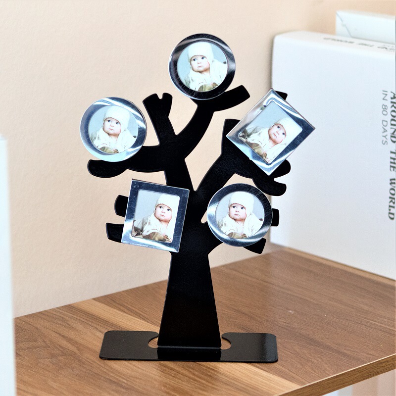 Cross-Border Amazon Ins In-Stock Metal Creative Iron Art DIY Multifunctional Tree-Shaped Magnetic Small Photo Frame Manufacturer Wholesale