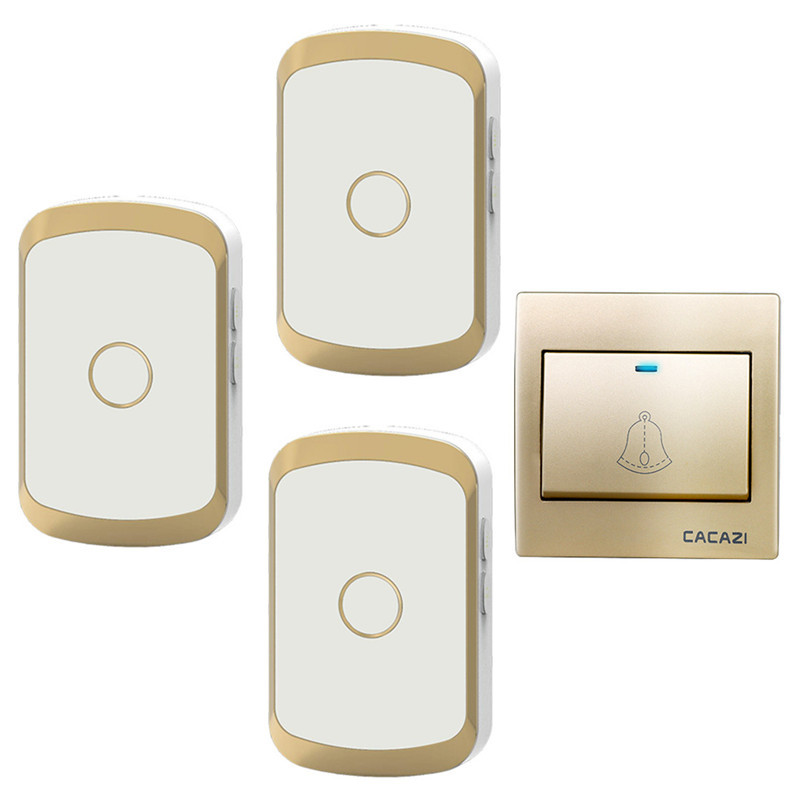 无线数码远距离遥控门铃 86大板按键 老人呼叫器 家用门铃一拖三