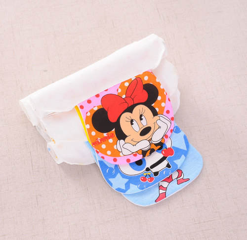 New children's sweat-absorbent towel, baby cotton sweat towel, kindergarten cotton gauze pad back, 4-layer printed sweat towel