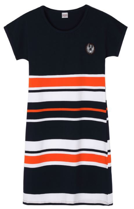 Ropa para padres e hijos 2023 Verano nuevo vestido de rayas madre e hija familia de tres bocas cuatro bocas ropa familiar transfronteriza exclusiva