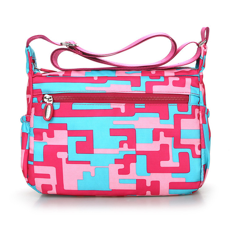 Bolso Bandolera de Tela Oxford con Cierre de Cremallera
