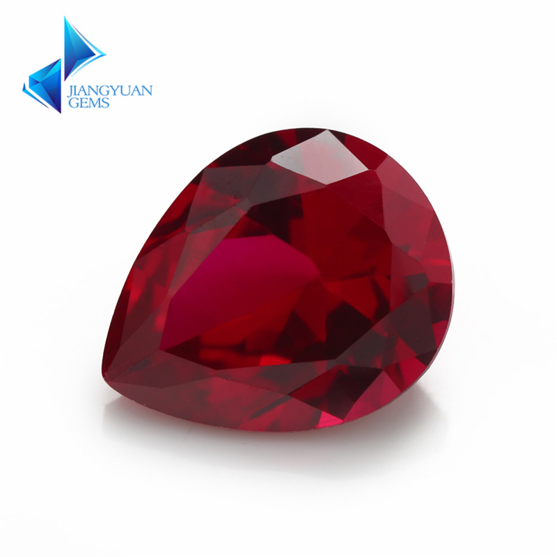 3x5~10x12mm 梨形8#红刚玉 梧州宝石批发 戒面主石镶嵌耐高温