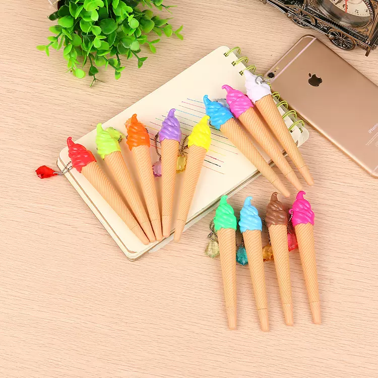 12色冰淇淋中性笔 彩色冰淇淋中性笔 多色冰淇淋中性笔