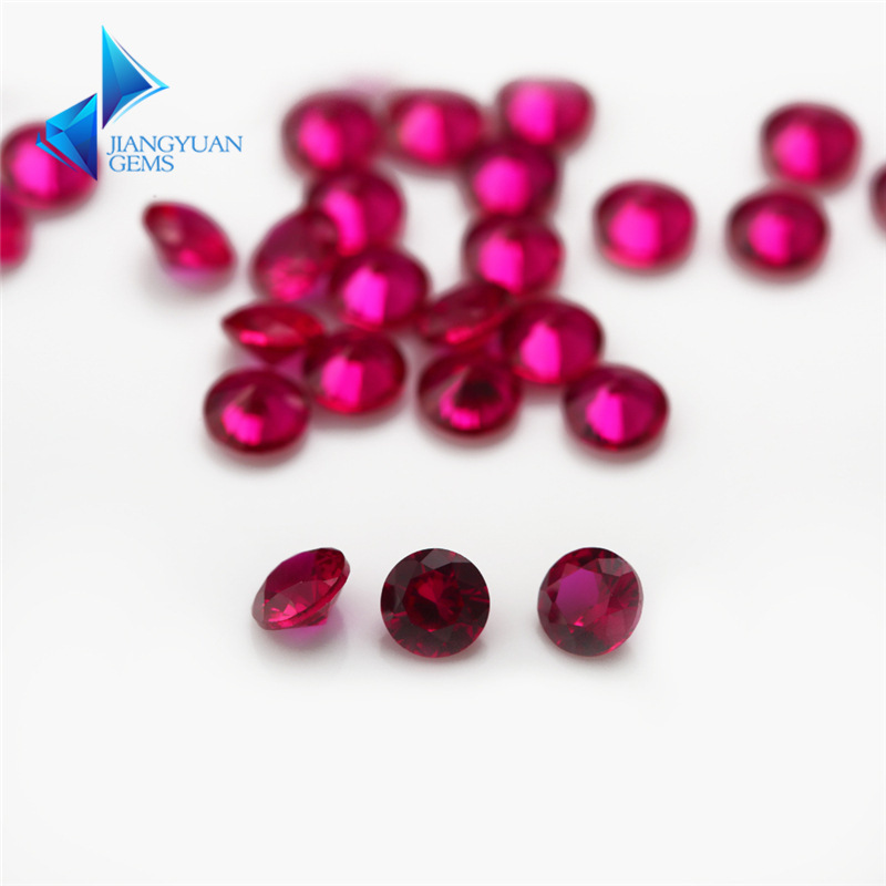 1~10mm Round 8 # Pigeon Blood Red Corundum High Temperature Resistant Artificial Loose Stone Synthetic Ruby ​​Factory Wholesale