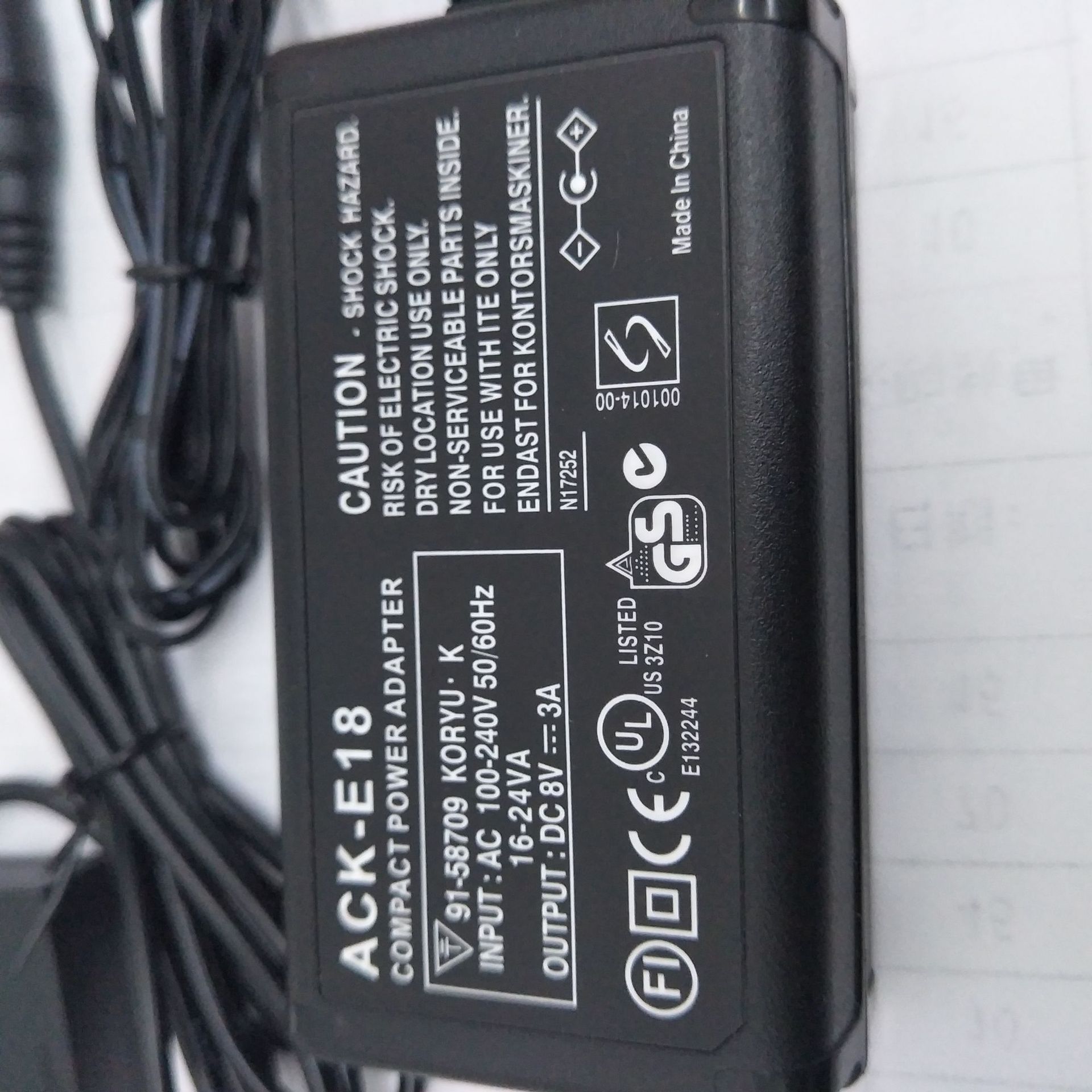 Aplicable a Canon eos760d Cámara SLR adaptador de alimentación externa ACK-E18
