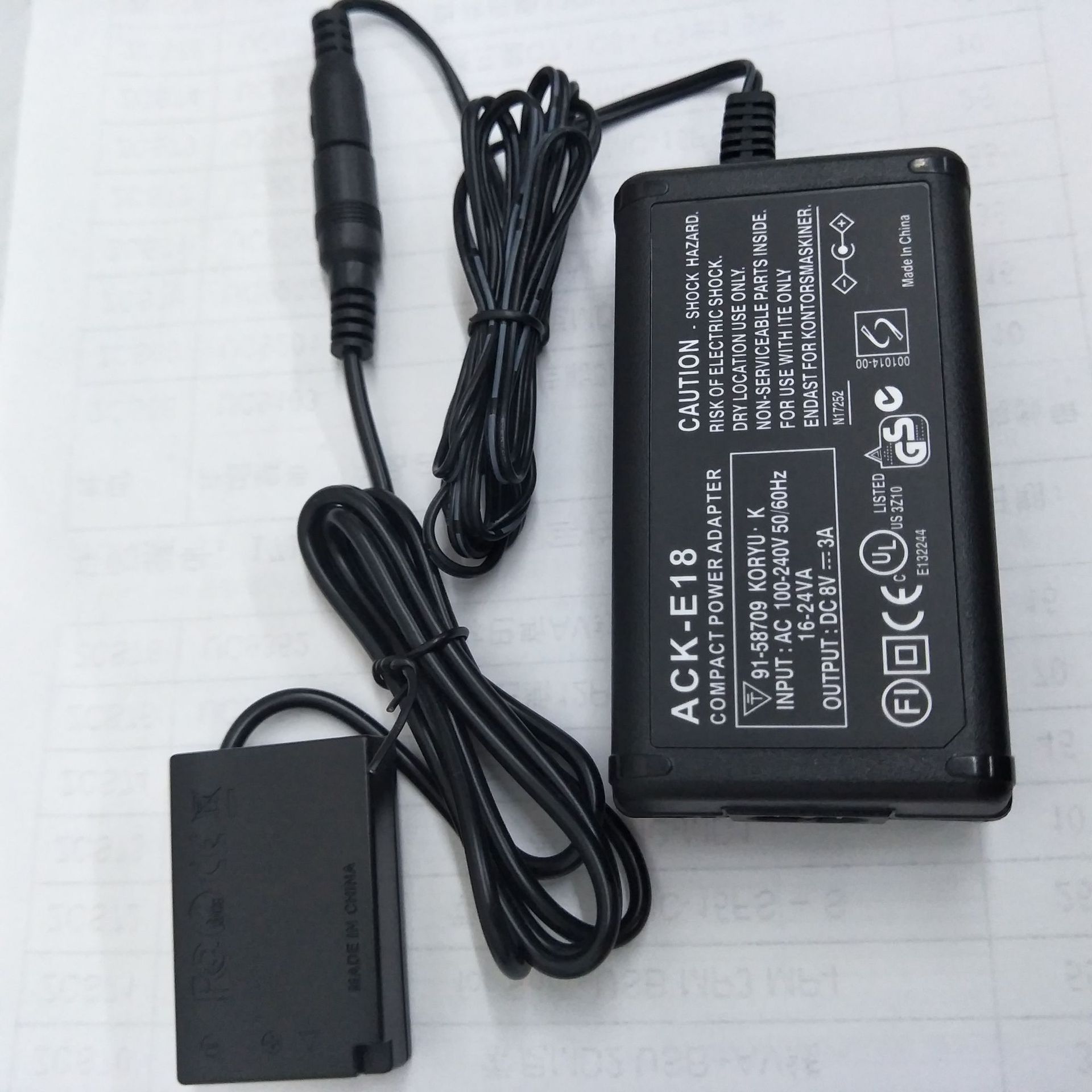 Aplicable a Canon eos760d Cámara SLR adaptador de alimentación externa ACK-E18