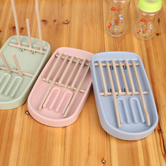 Wheat straw bottle drainage rack, cup holder, baby bottle and nipple storage rack, drainage basket