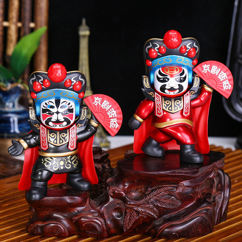 Chuan Opera Changing Face Doll, Chengdu Chuan Opera Mask Peking Opera Doll, Four Changing Face Toys, Ideal Gift for Foreigners