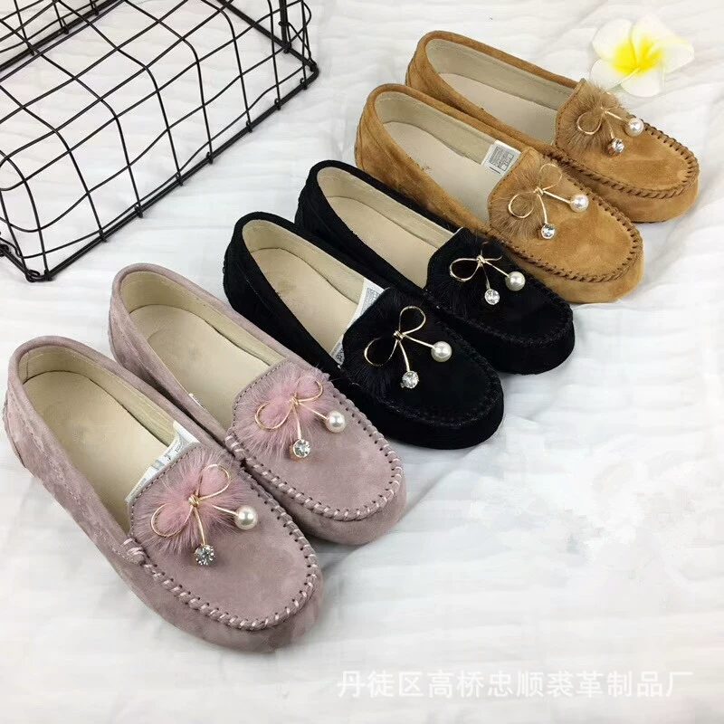 Прямые продажи с фабрики, 2019 новые паровые туфли с набивкой из булочки, Женская свинья восемь GE, обувь на плоской подошве с мелким ртом, универсальные туфли в горох