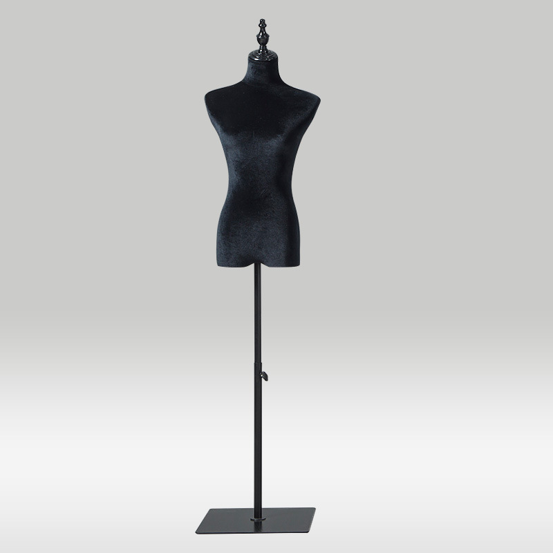 Modelo de busto accesorios femeninos de terciopelo dorado de color modelo de ventana de exhibición modelo de ropa de boda base de hierro image 14