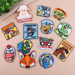 Handmade, Eco-Friendly, High-End, Cute Cartoon Animal World Clothing Patch with Burning Edge Design