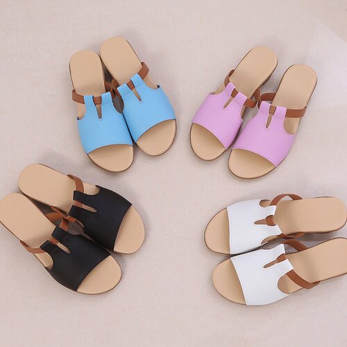 Korean-style fashionable women's shoes wedge sandals, women's summer comfortable thick-soled high-heeled one-piece sandals with rubber soft soles