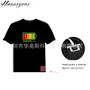 Source factory price supply light -emitting music T -shirt flash T -shirt DJT shirt sound control clothes Douyin glowing personality clothes